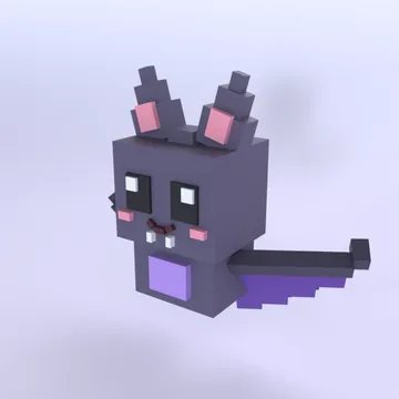 Batling: blocky low-poly 3D model