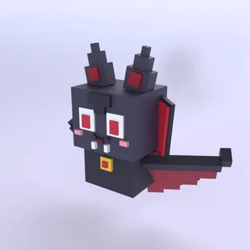 Count Batula: blocky low-poly 3D model