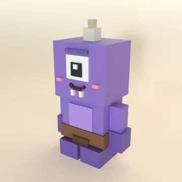 Cyclops: blocky low-poly 3D model