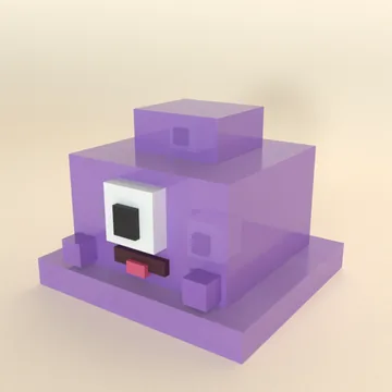Gloop: blocky low-poly 3D model from Cube Pets Halloween Pack