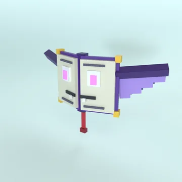 Grimoire: blocky low-poly 3D model