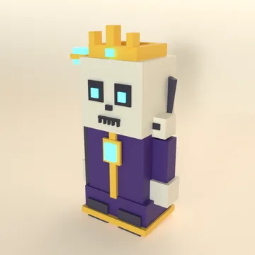 Lich: blocky low-poly 3D model