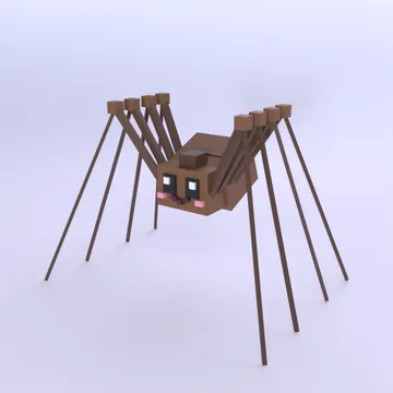 Longlegs: blocky low-poly 3D model