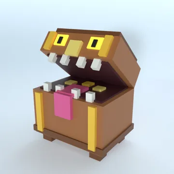 Mimic: blocky low-poly 3D model