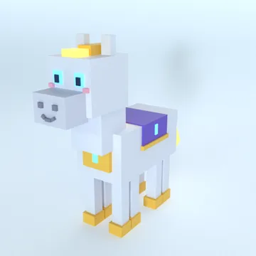 Sleipnir: blocky low-poly 3D model