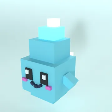 Wisp: blocky low-poly 3D model