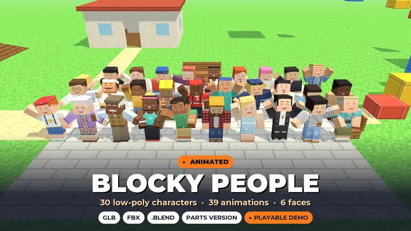 Animated Blocky People