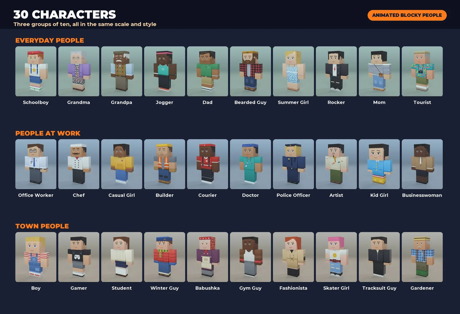 All 30 characters