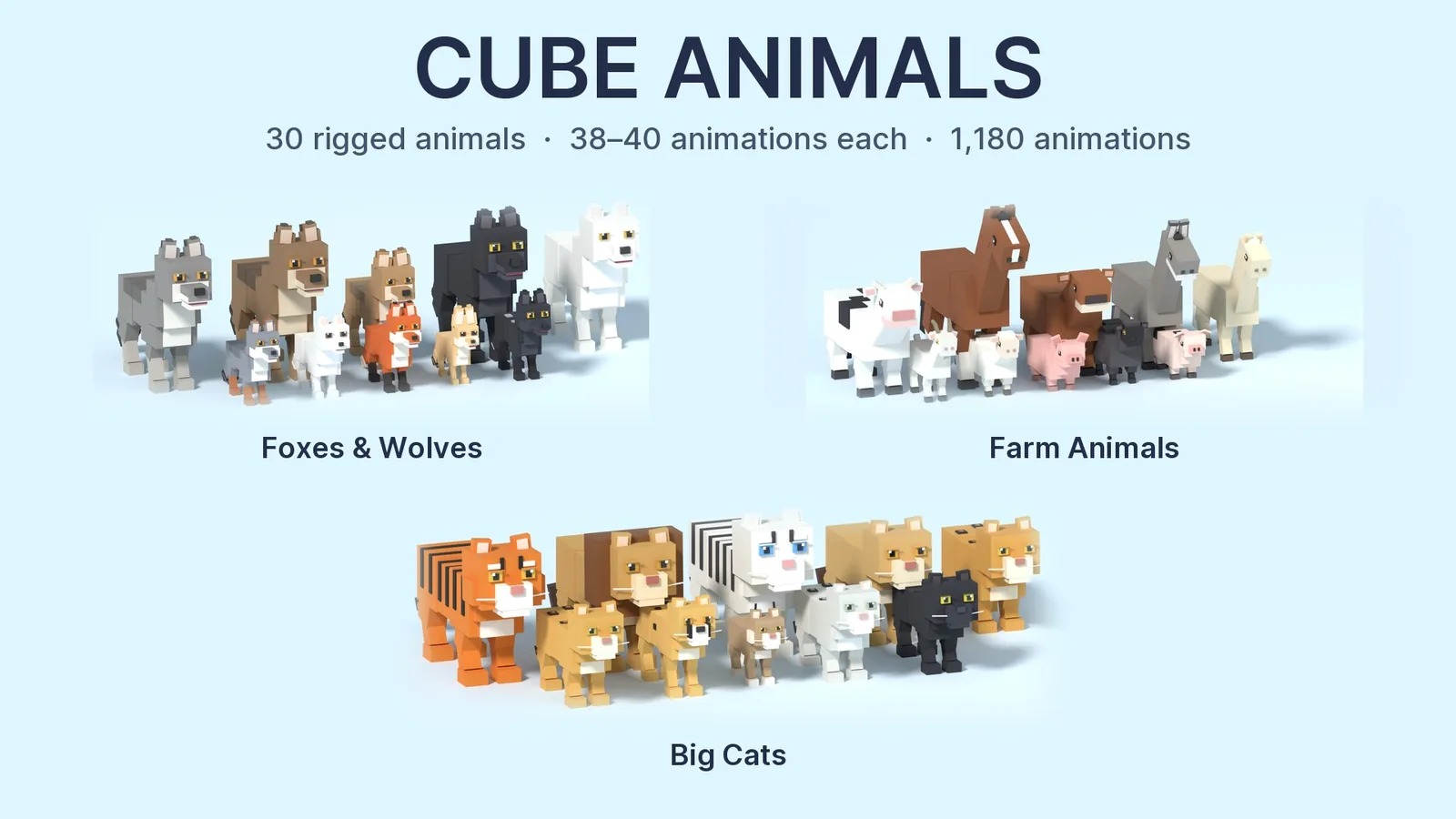 Animated Cube Animals