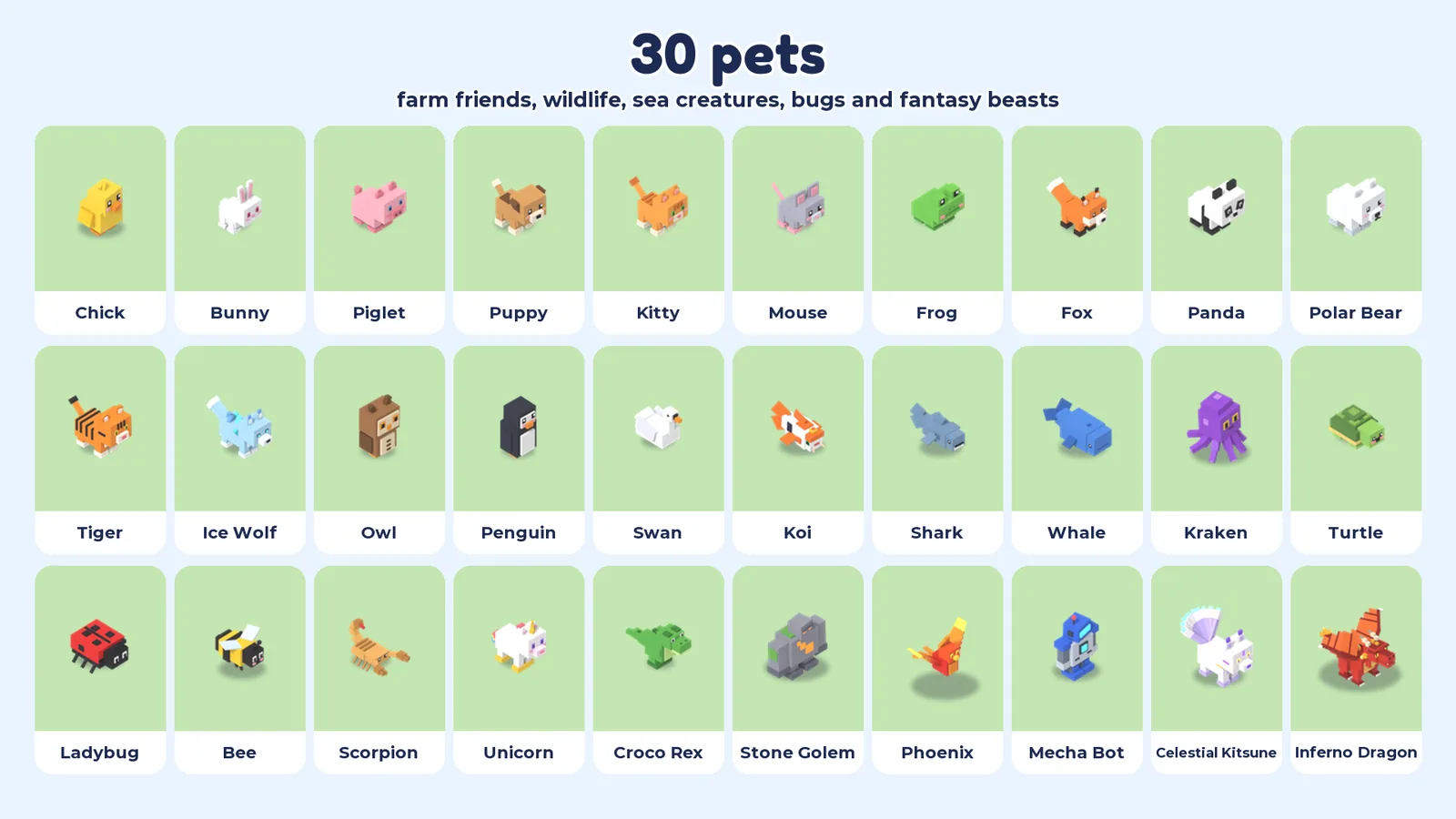 All 30 pets
