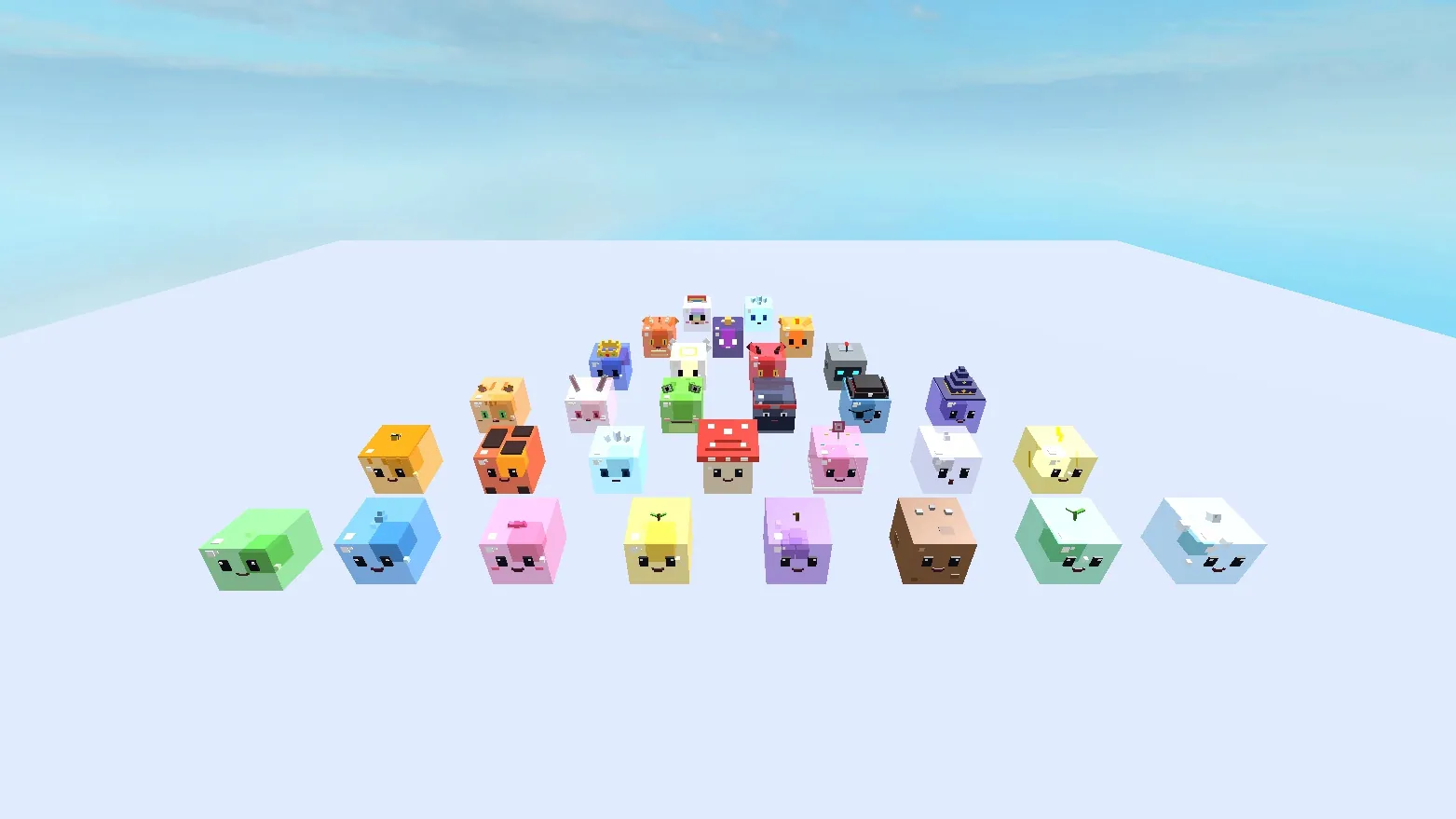 All 30 Cube Slimes in Roblox Studio